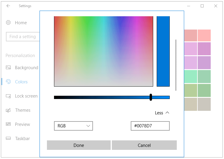 select your preferred color