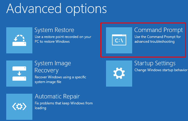 click Command Prompt