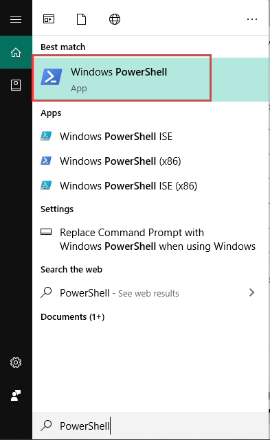 open Windows Powershell