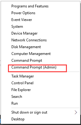 open the command prompt (Admin)