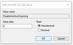 set the Value data to 0