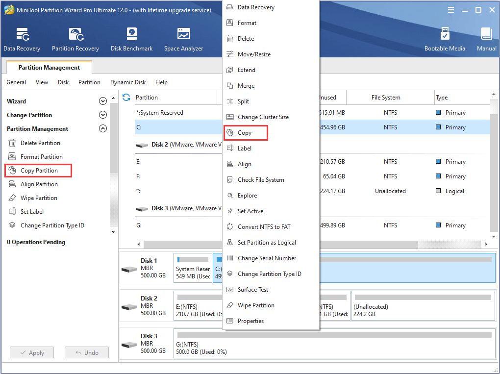 copy partition