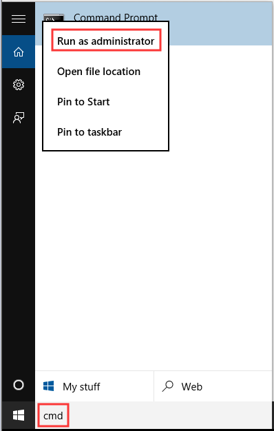 run Command Prompt as administrator
