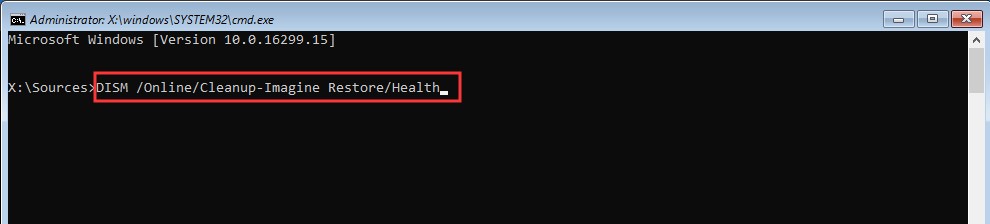 type the DISN command