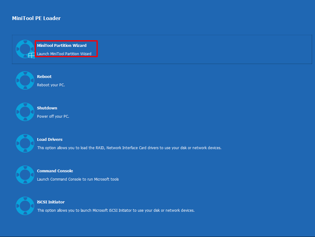 click on partition wizard