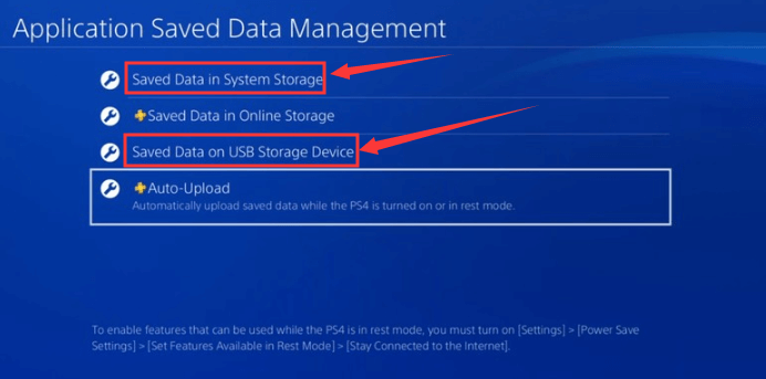 select a method to save game data