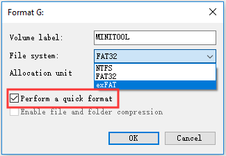 format USB in Disk Management