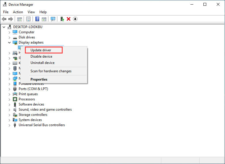 update driver software