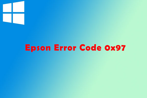 Epson error code 0x97
