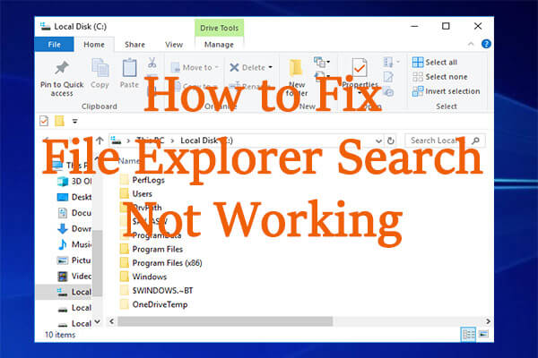 Solved File Explorer Search Not Working In Windows 10