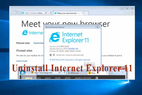 how to delete internet explorer in windows 10