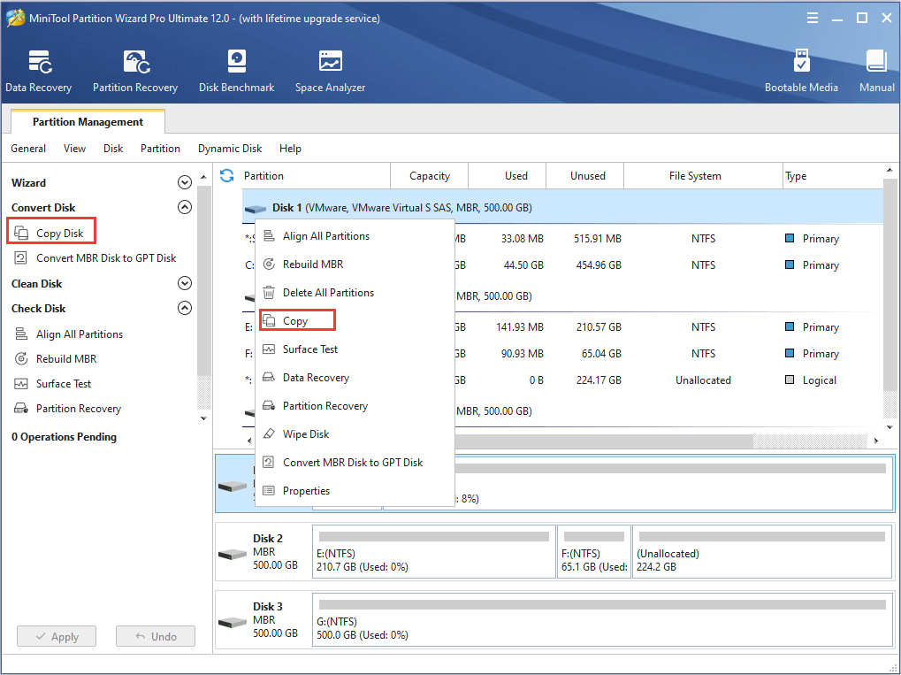 active copy disk feature