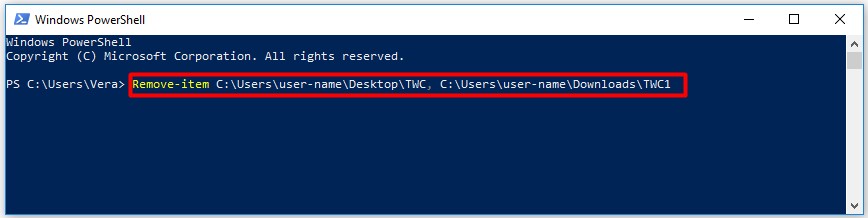 type the command to delete multiple folders