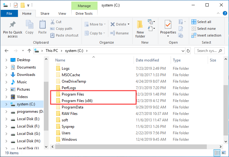 program files x86 vs program files