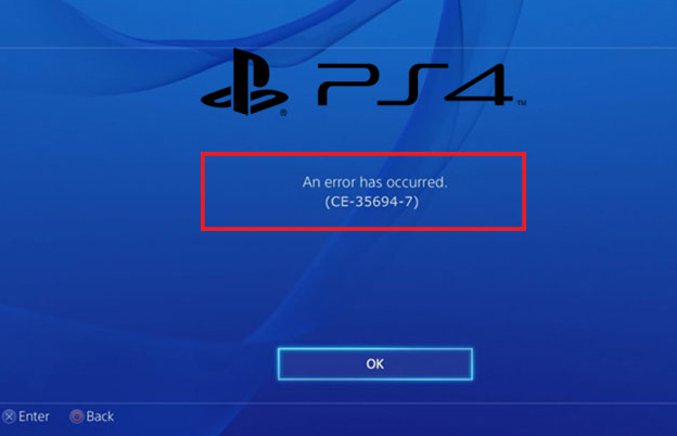 PS4 error CE-35694-7