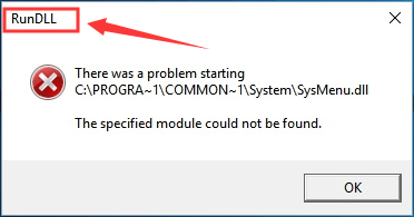 RunDll error