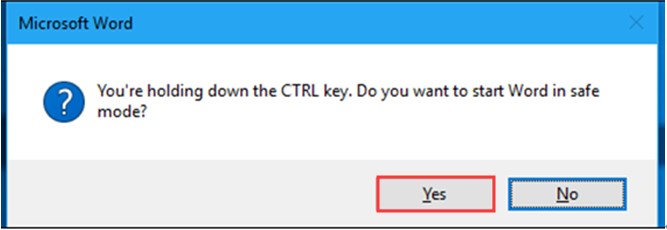 click on Yes