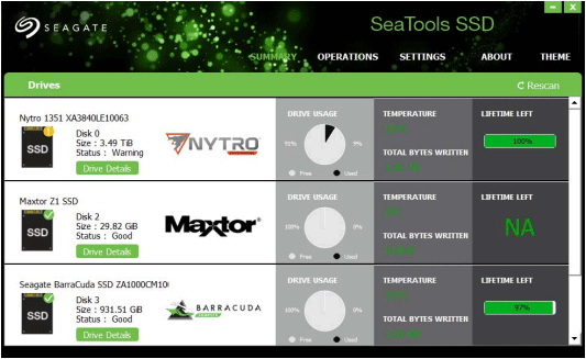 SeaTools SSD GUI