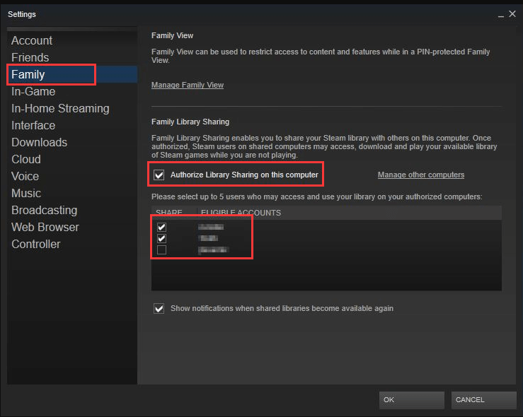 How to Resolve Steam Family Sharing Not Working Issue [Partition Magic]