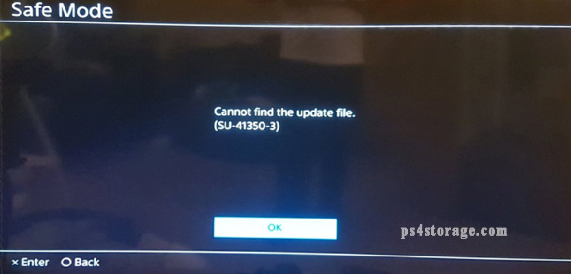 ps4 update file for reinstallation not working