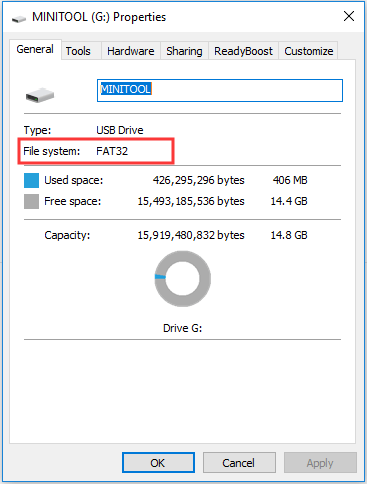check USB’s file system