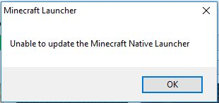 Unable To Update The Minecraft Native Launcher Here Re Solutions