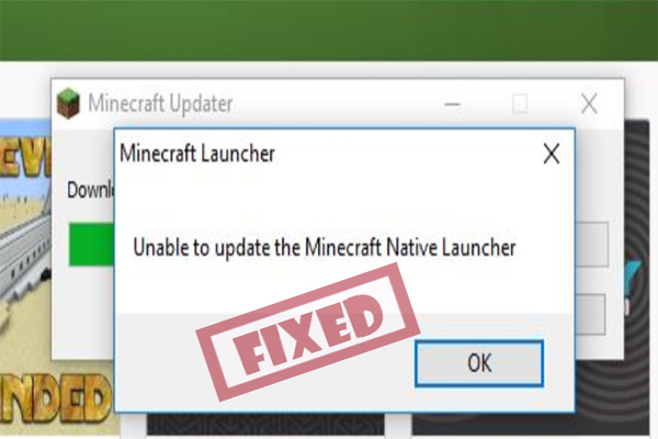 unable to download minecraft native launcher