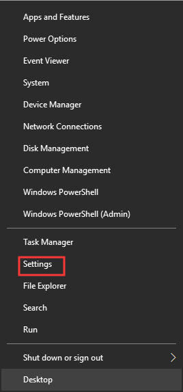 click Settings from the context menu