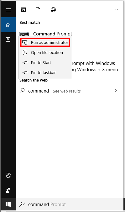 run command prompt as administrator