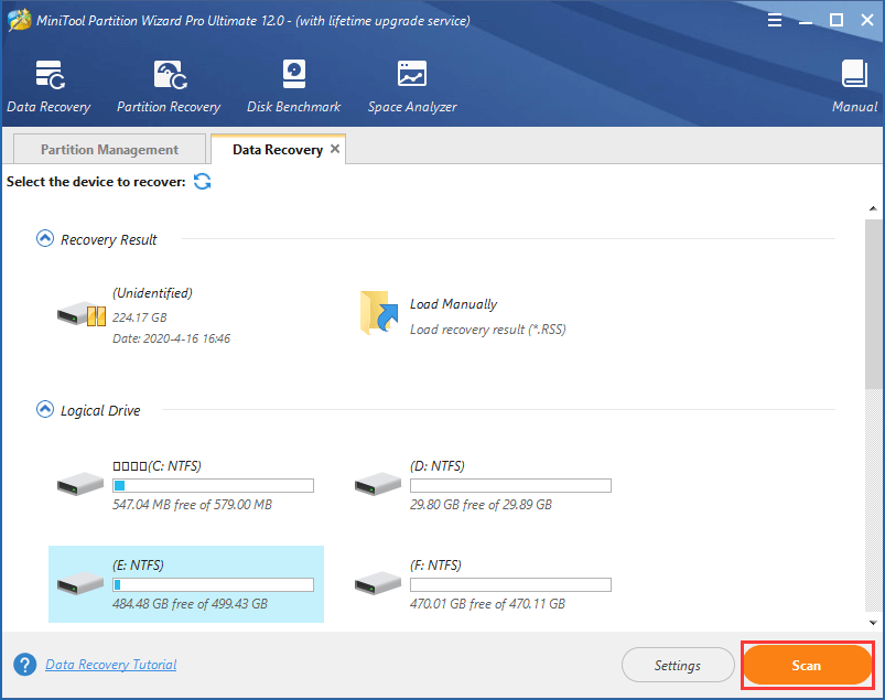 select a partition to scan
