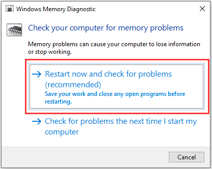 click Restart now