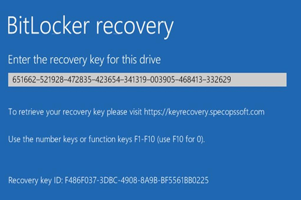 BitLocker recovery key