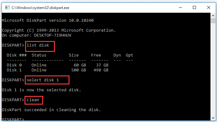 the process of removing all partitions on the target disk