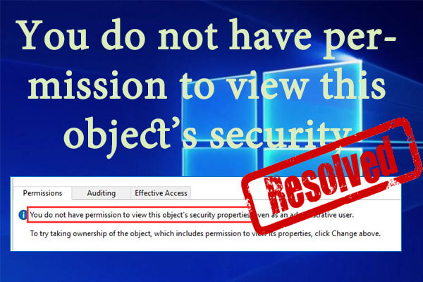 you do not have permission to view or edit this object’s permission settings