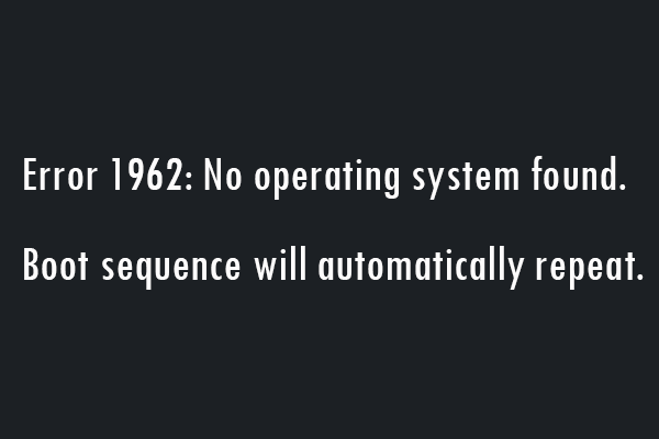 1962 besturingssysteem niet gevonden