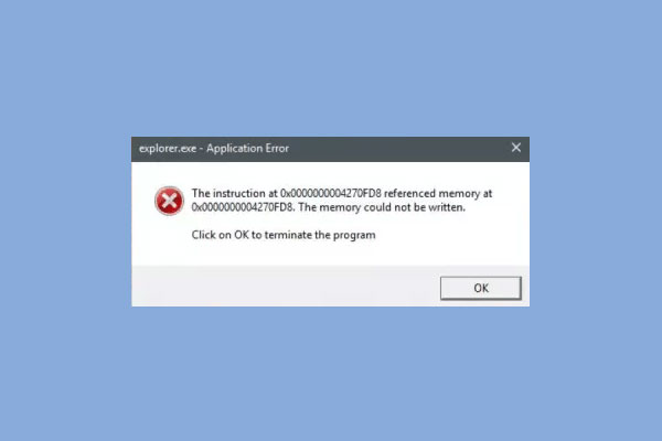 iexplorer exe mind error