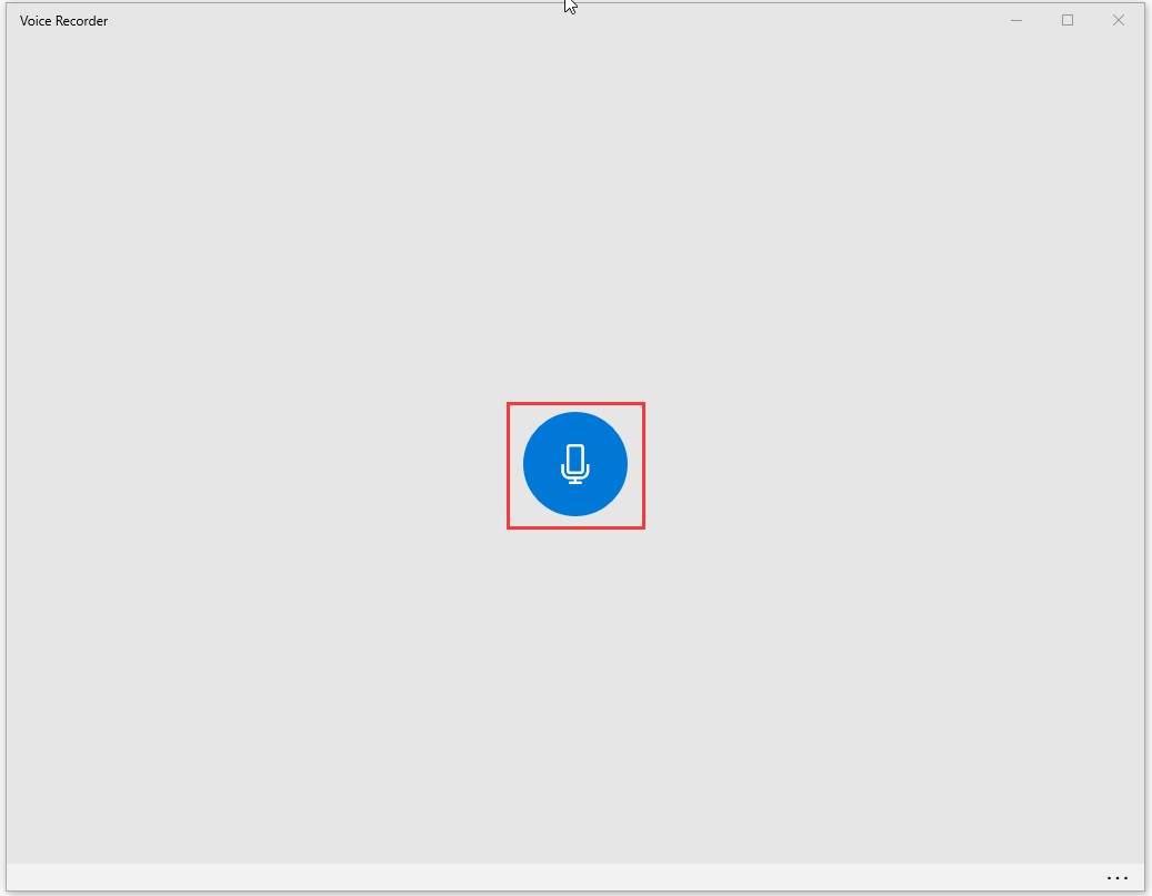 click the microphone icon to begin the recording process