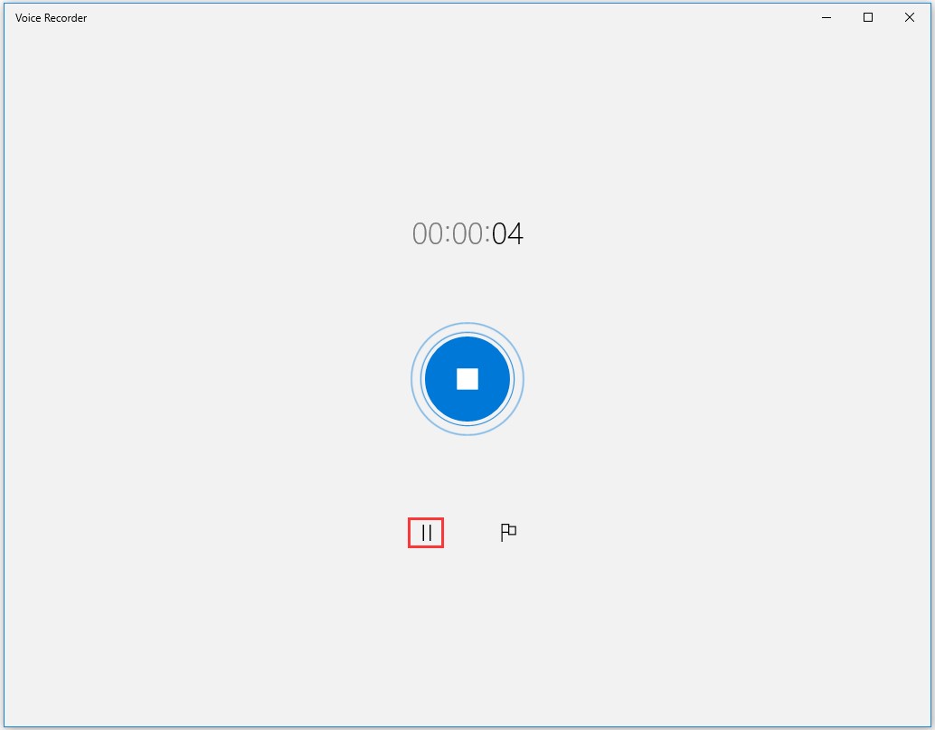 click the pause or flag button based on demand