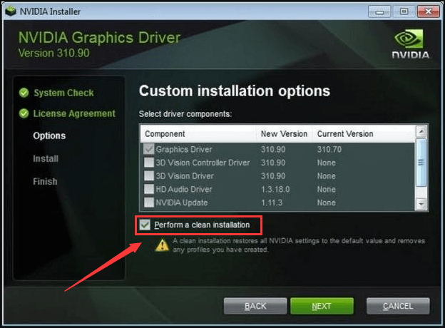 clean install NVIDIA driver