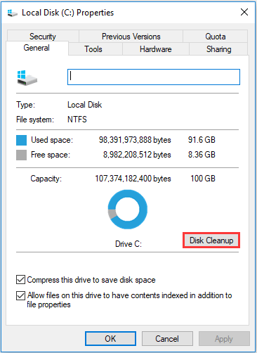 perform Disk Cleanup