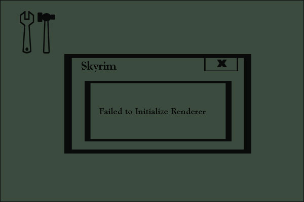 skyrim failed to initialize renderer thumbnail