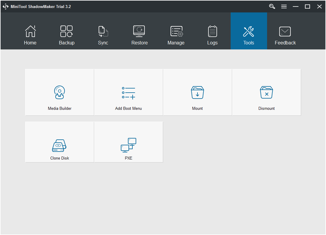 go to Tools and then Clone Disk