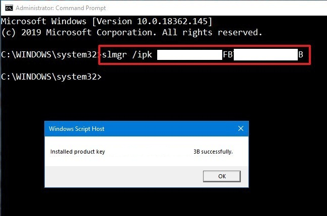 activate a new PC with commands