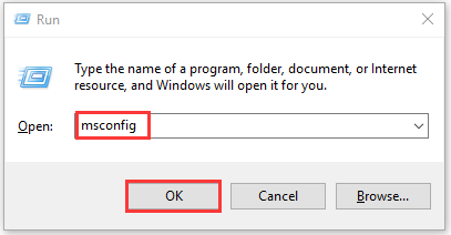 type msconfig and click ok