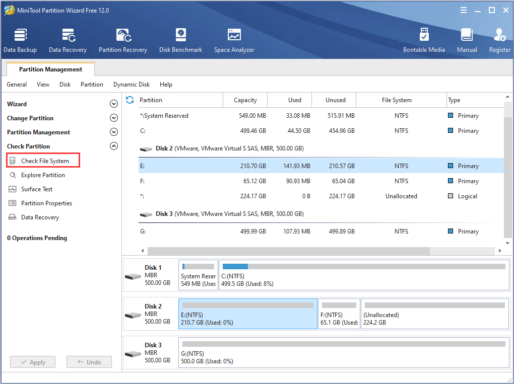 choose Check File System