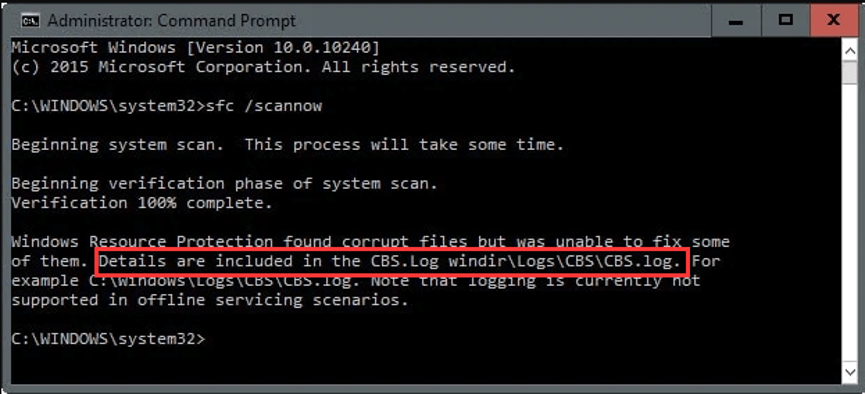 why do you read CBS.log file