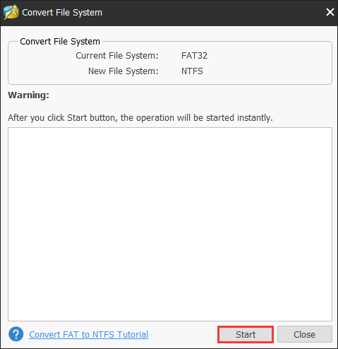 click the Start button