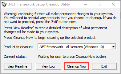 click on Cleanup now button