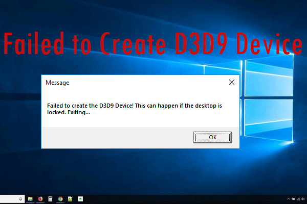 d3d9 error