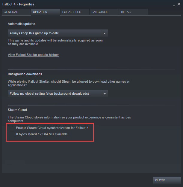 Steam Cloud Syncを無効にします